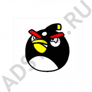 Наклейка ANGRY BIRDS (черная)