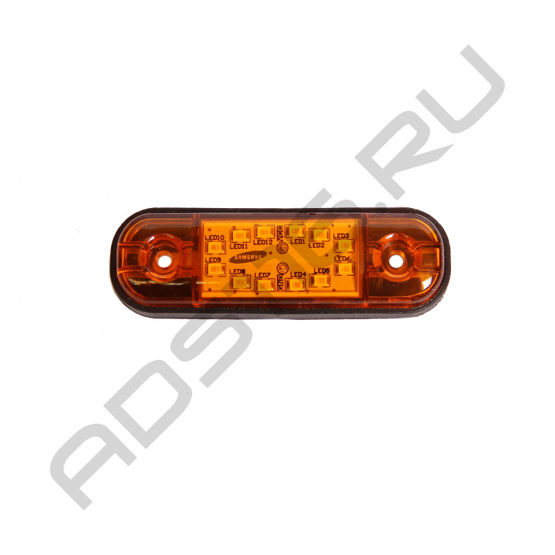 Фонарь габаритный ОГ-40 12 LED желтый 12-24V 100шт/