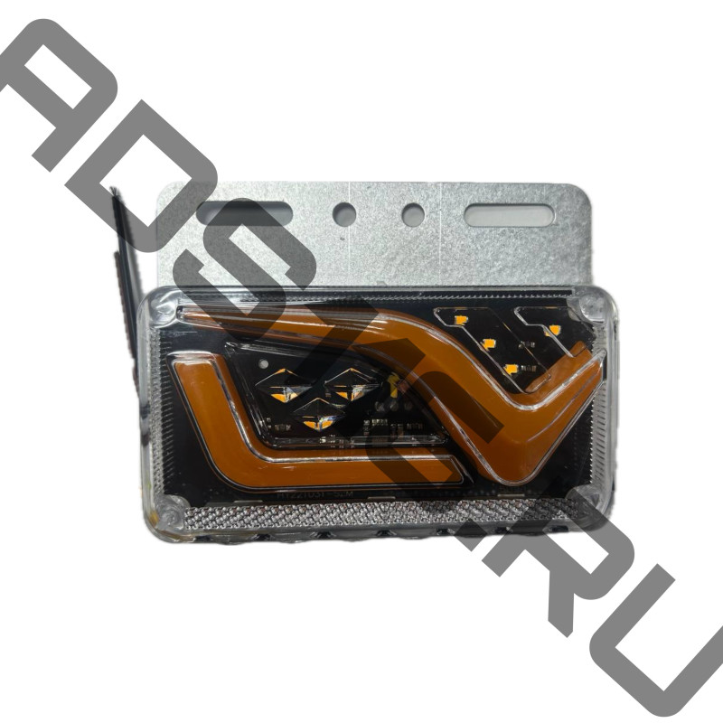 Фонарь габаритный с нижней подсветкой желтый светодиодный 24V мощность 4W