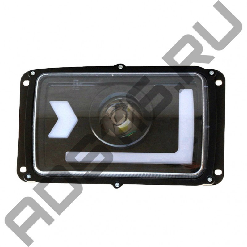 Фара ЕВРО (гладк.) 36.3775 светодиод. ЛИНЗА лев. (ближний-дальний) ход.огни, с указ. повор.