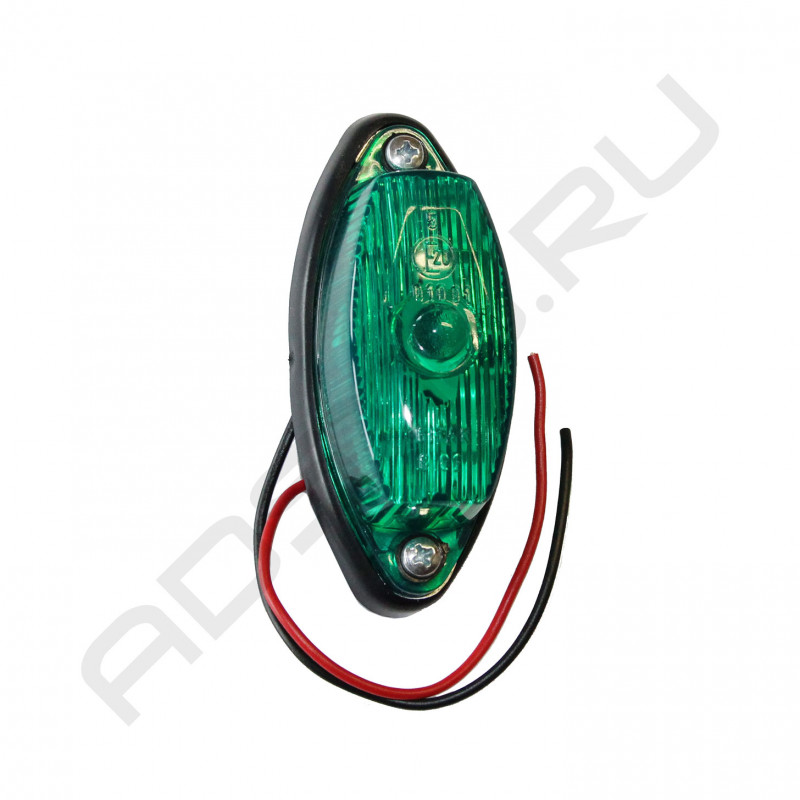 Фонарь габаритный G-02 зеленый 10шт/