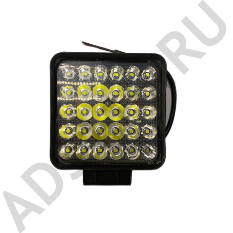 Фонарь рабочего света 12/50v (108х108х38 мм.) 38W, 25 диодов, квадратный КЭП