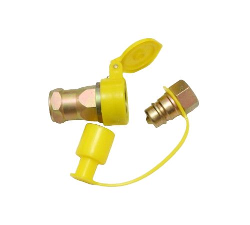 Муфта разрывная пневматическая универсальная М22х1,5/М16х1,5 с кышкой желтая