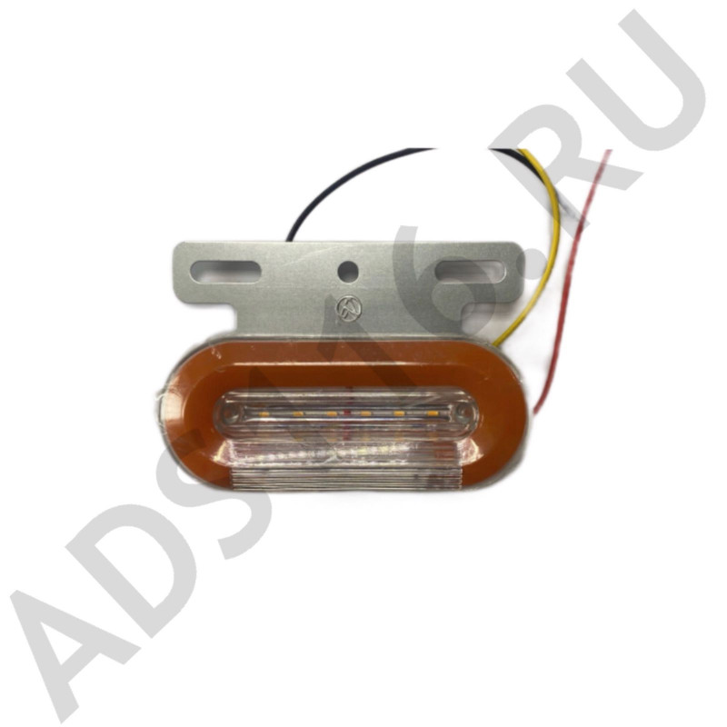 Фонарь габаритный с нижней подсветкой желтый светодиодный 12V