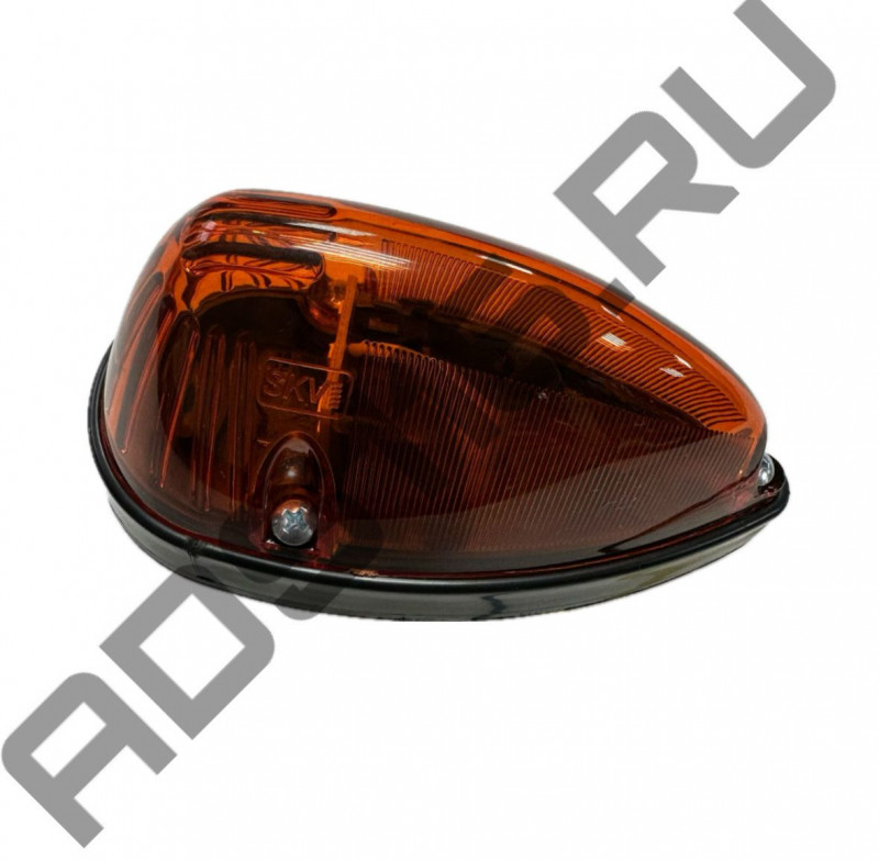 Фонарь габаритный автопоезда а/м МАЗ желтый (капля) пласт. 24V ПФ-233