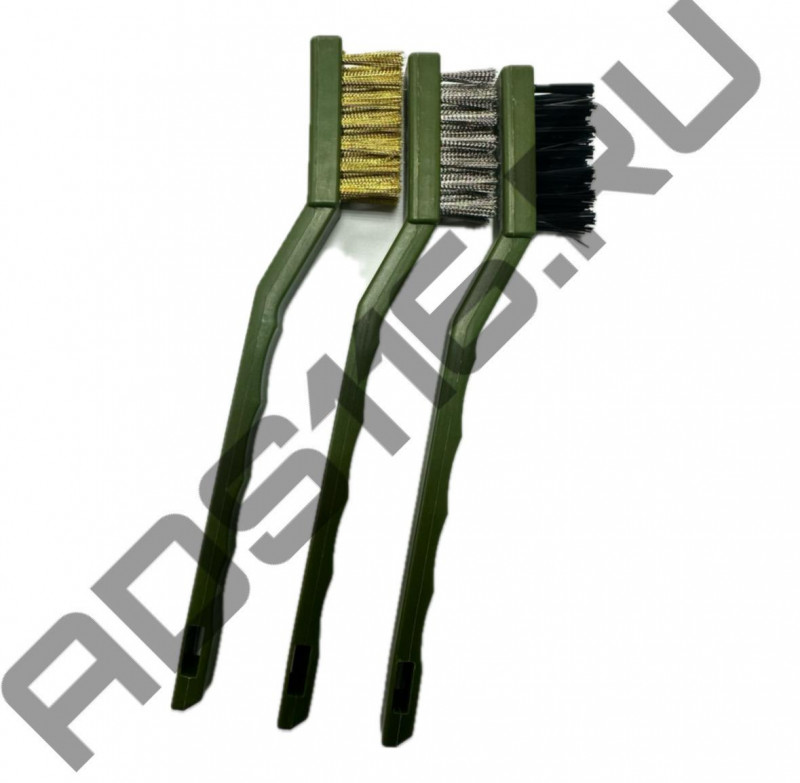 Набор щеток-мини(латунная,нержавеющая сталь,нейлоновая) 3шт 270039