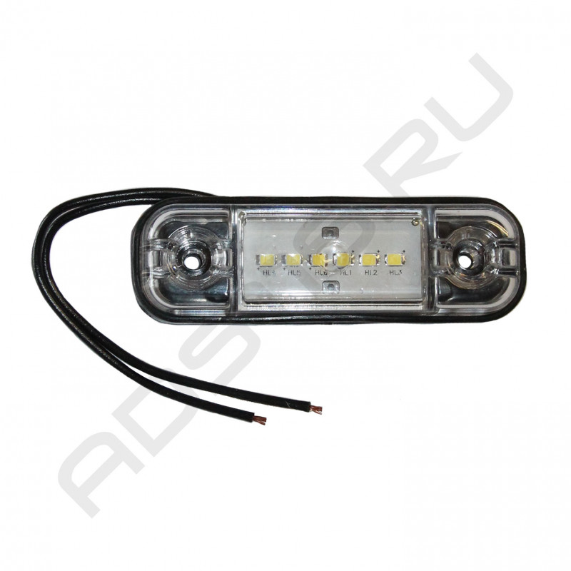 Фонарь габаритный ОГ-40 6 LED белый 12/24V 100шт/