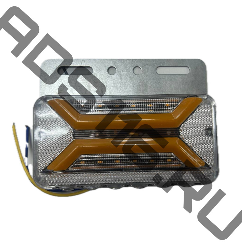 Фонарь габаритный с нижней подсветкой желтый светодиодный 12V мощность 2W