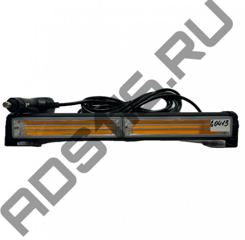 Маяк импульсный на болтах 12-24V прикуриватель (односторонняя панель 2секции L305х40х50мм)