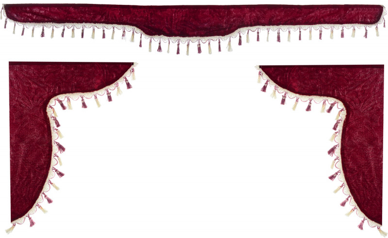 Ламбрекен лобового стекла+угол а/м ГАЗЕЛЬ Next бордовый