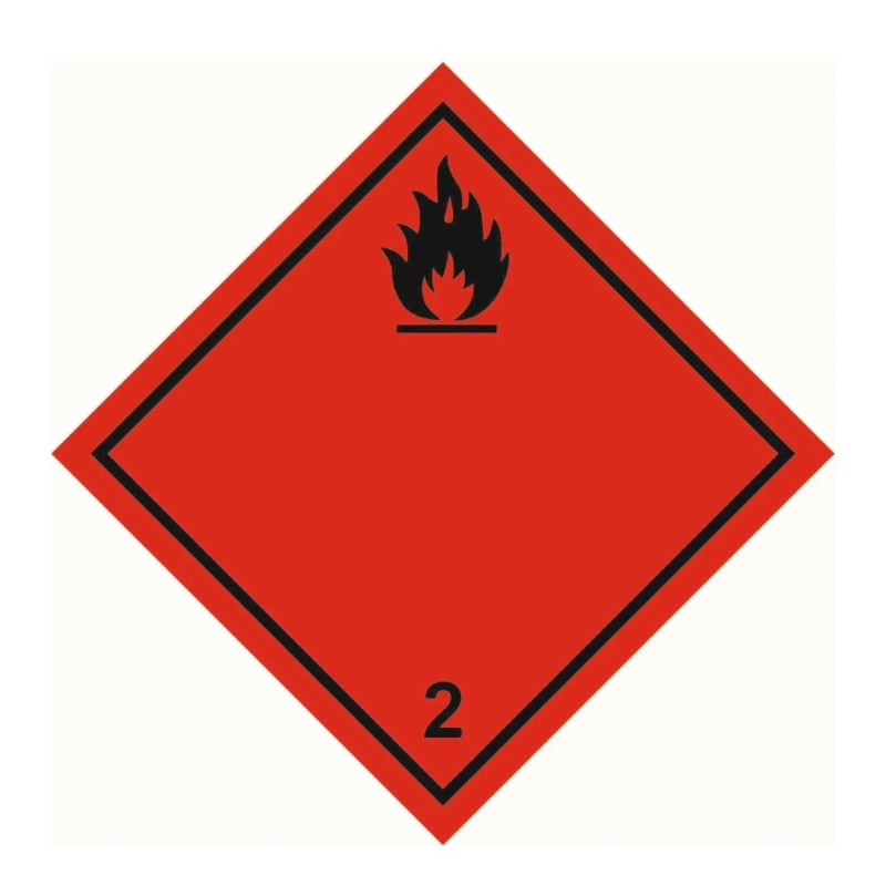 Наклейка Опасный груз (знак отходов 2 класса) 30*30