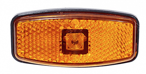 Фонарь габаритный ФБГ желтый (светодиодный)12/24В с АМП разъемом L-50 без кронштейна 60шт./