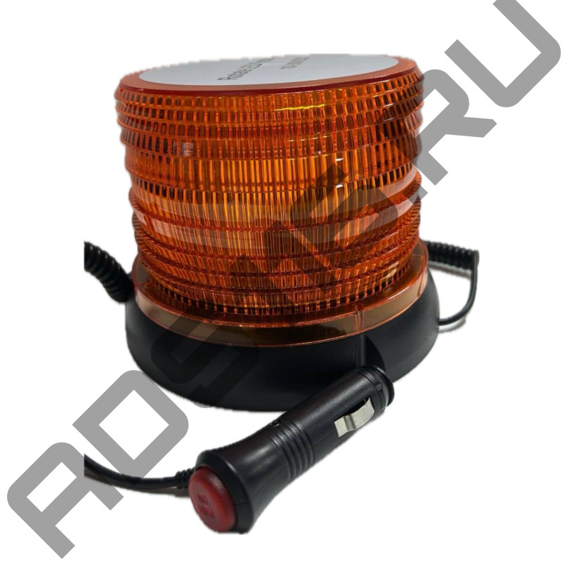 Маяк импульсный на магните 10-30v (прикуриватель) светодиодный 72 LED "Стробоскоп" MK AUTO