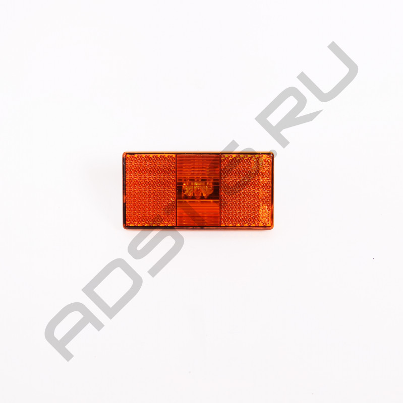 Фонарь маркерный 12/24V светодиод (ТОНКИЙ) желтый овальный разьем 60шт/