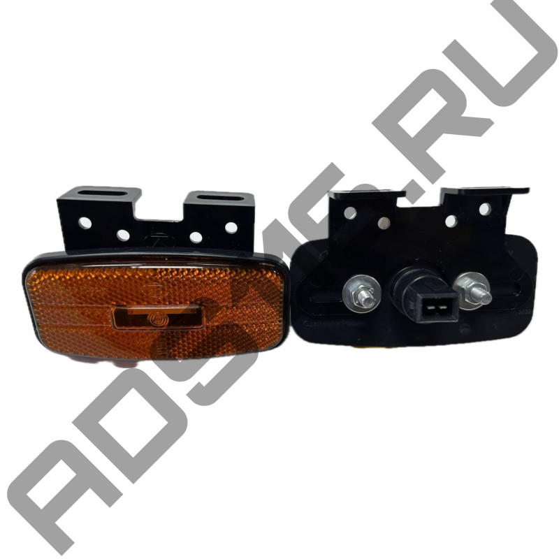 Фонарь габаритный ФБГ желтый (светодиодный)12/24В с АМП разъемом L-50 с кронш.60шт. АТК