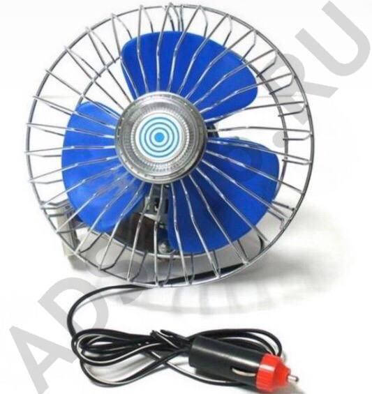 Вентилятор автомобильный салонный 12В / V6 (уп. 12 шт.)