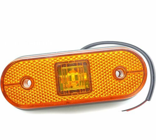 Фонарь габаритный 100.3731 желтый светодиодный 12/24V с кронштейном