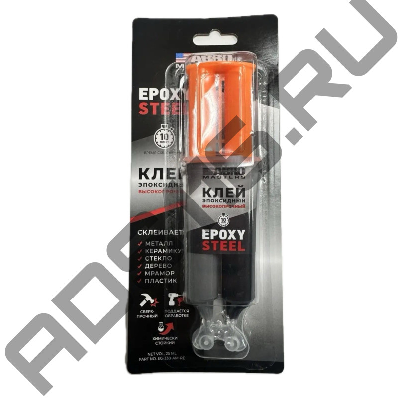 Клей эпоксидный высокопрочный в шприце EG-330 25мл ABRO