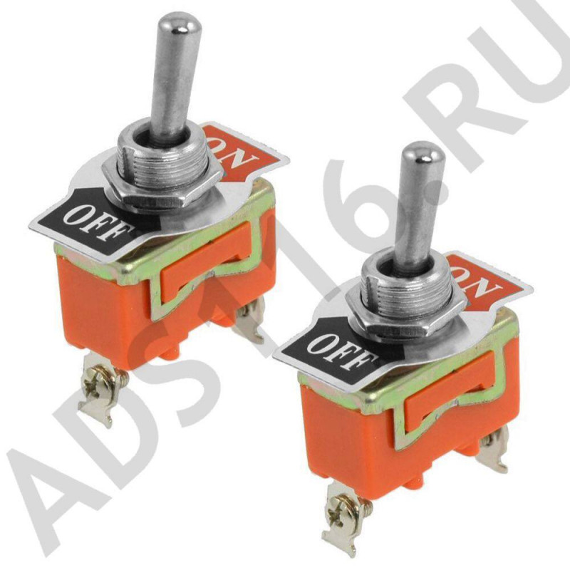 Тумблер 2-х позиционный металлический нового образца (2 контакта) 20шт/10шт