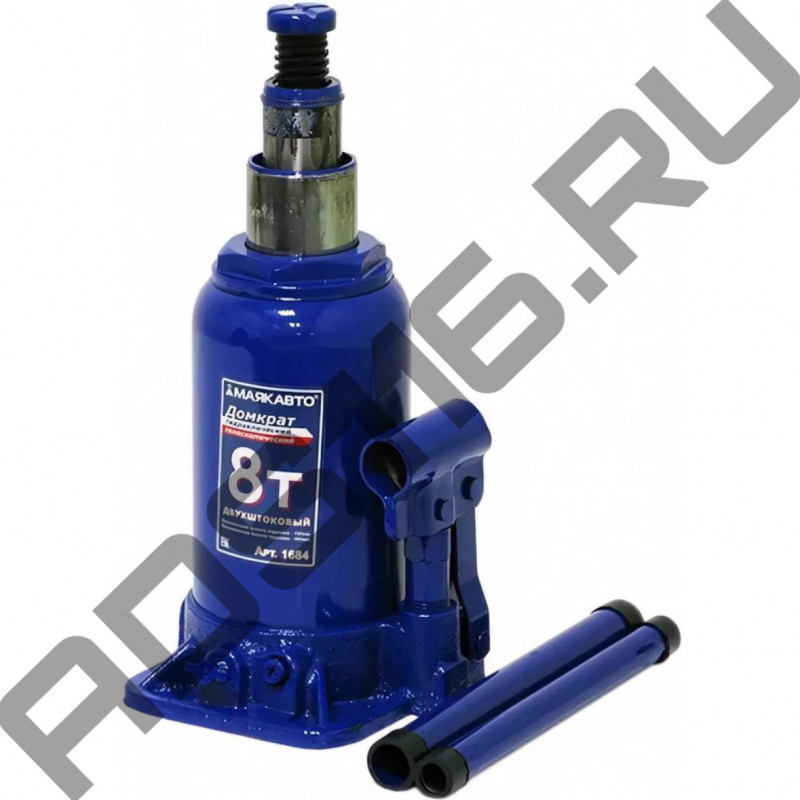 Домкрат 8т гидравлический телескопический H=195-495