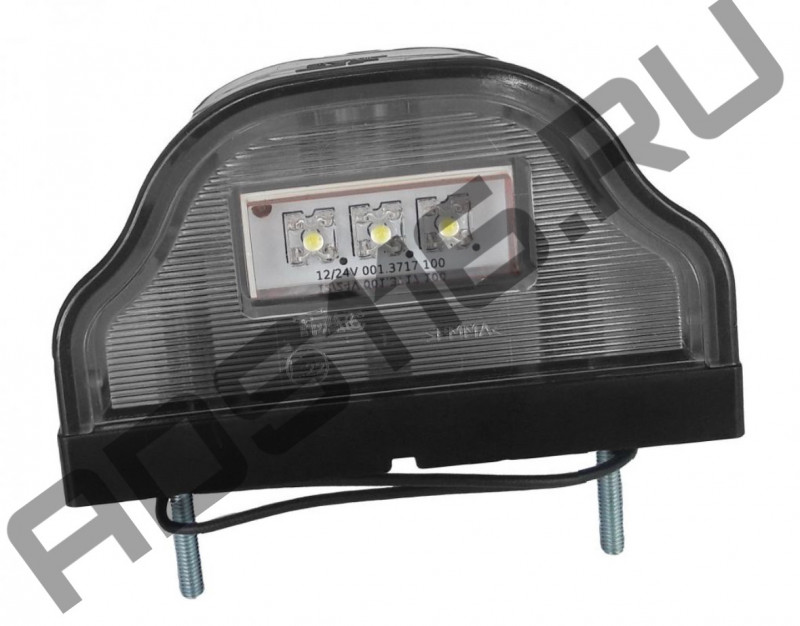 Подсветка номера светодиодная черная 12/24В 60шт/