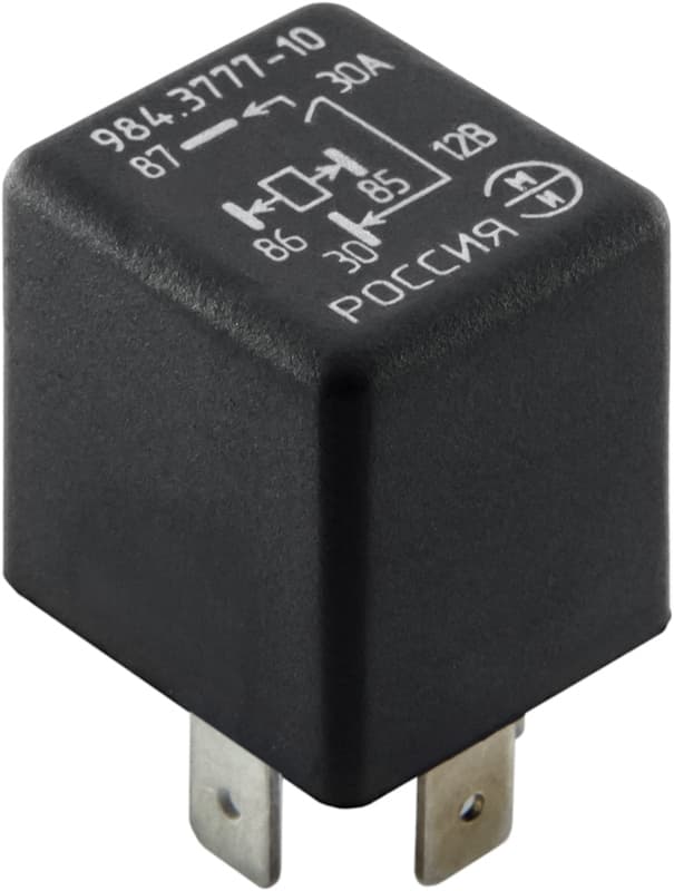 Реле 4-контактное без кармана под кронштейн (аналог 904.3747-10) Пенза 30А