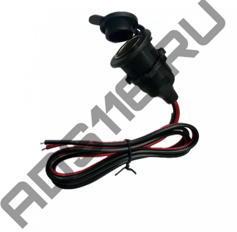 Гнездо прикуривателя с крышкой 0,75мм,120Вт,100см,12В/10А NG