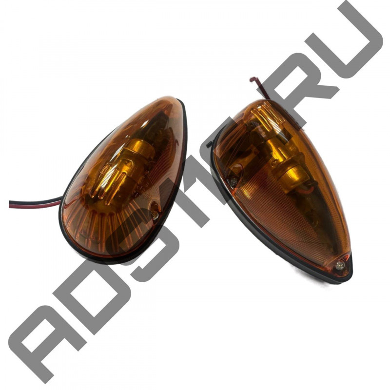 Фонарь габаритный а/м МАЗ желтый (капля) пласт. 112.99.30 51шт/